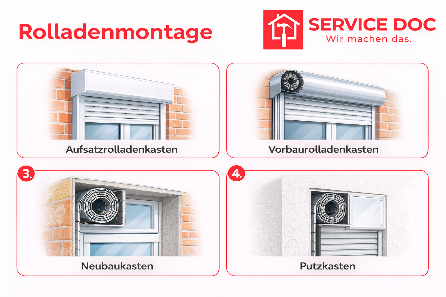 Infografik Rolladenmontage